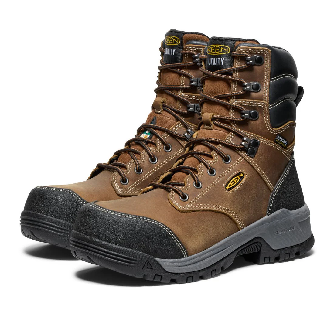 Keen Evanston Botte de travail imperméable à bout composite de 8 po pour femmes 1029671 - Brun - Image 4