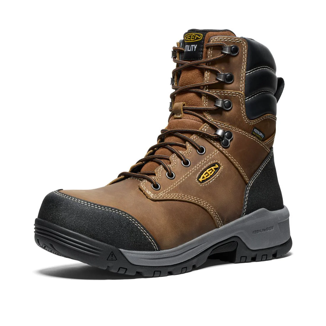 Keen Evanston Botte de travail imperméable à bout composite de 8 po pour hommes - 1029670 Brun - Image 6