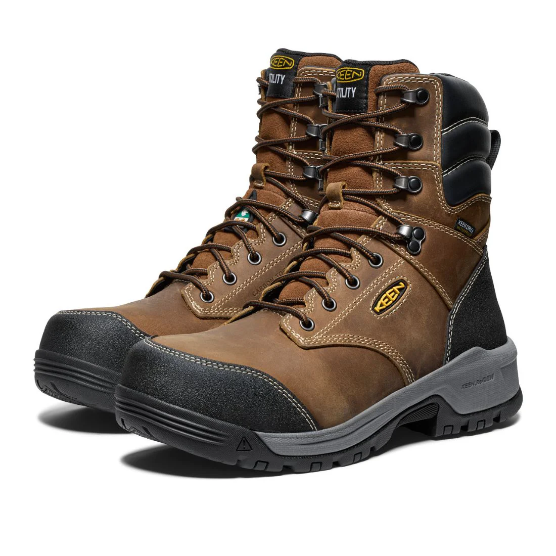Keen Evanston Botte de travail imperméable à bout composite de 8 po pour hommes - 1029670 Brun - Image 9