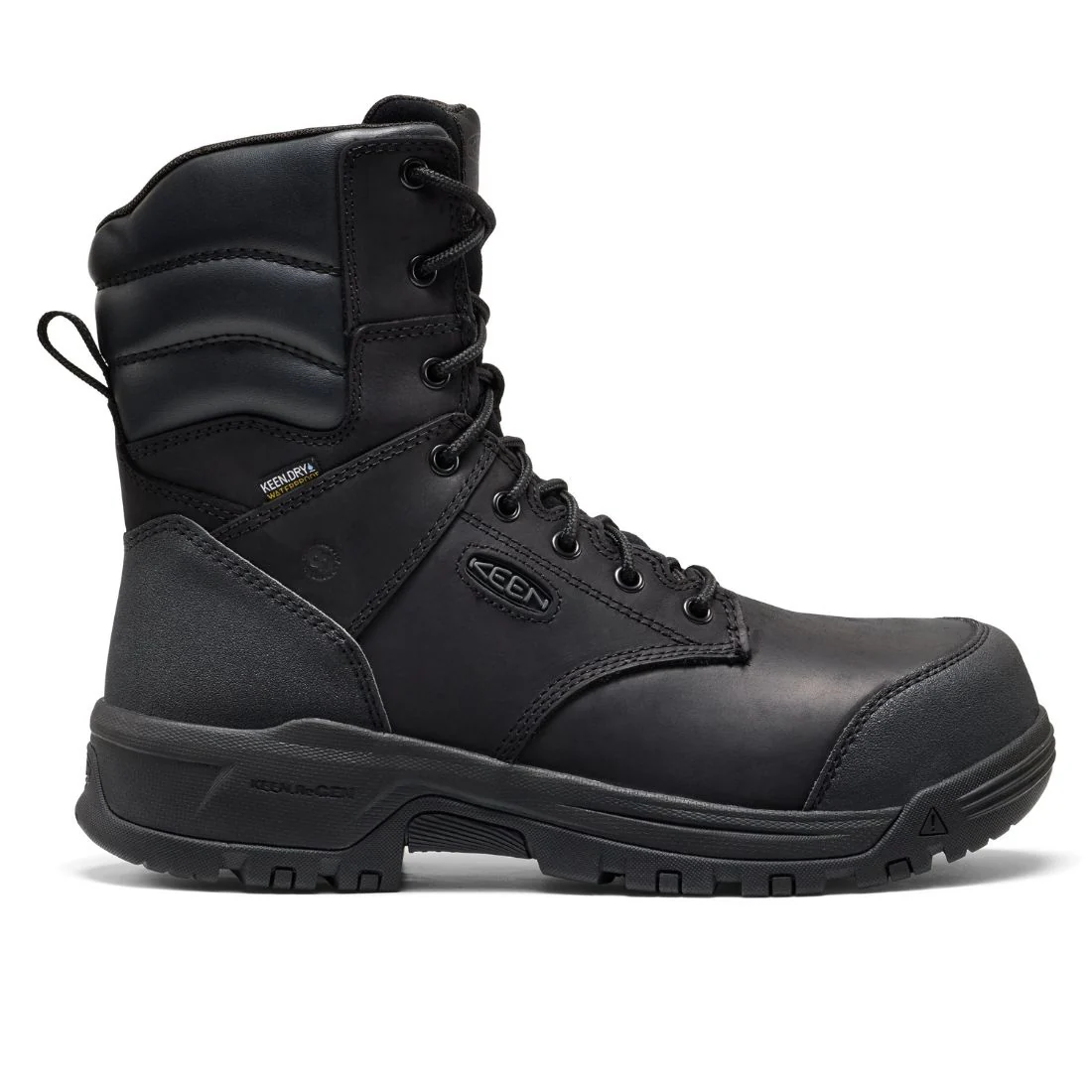 Keen Evanston Botte de travail imperméable à bout composite de 8 po pour hommes - 1032281 Noir - Image 2