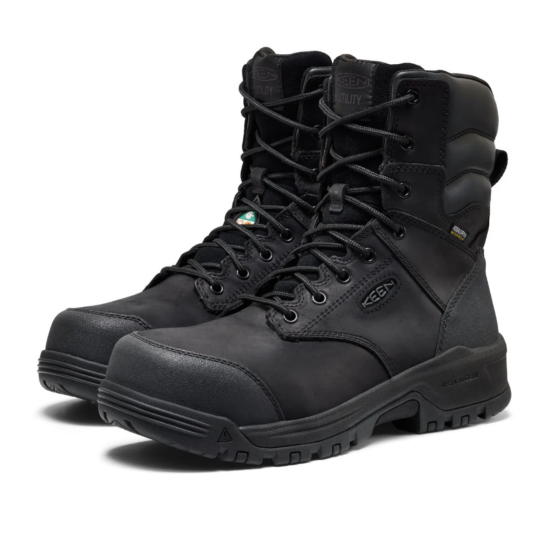 Keen Evanston Botte de travail imperméable à bout composite de 8 po pour hommes - 1032281 Noir - Image 8