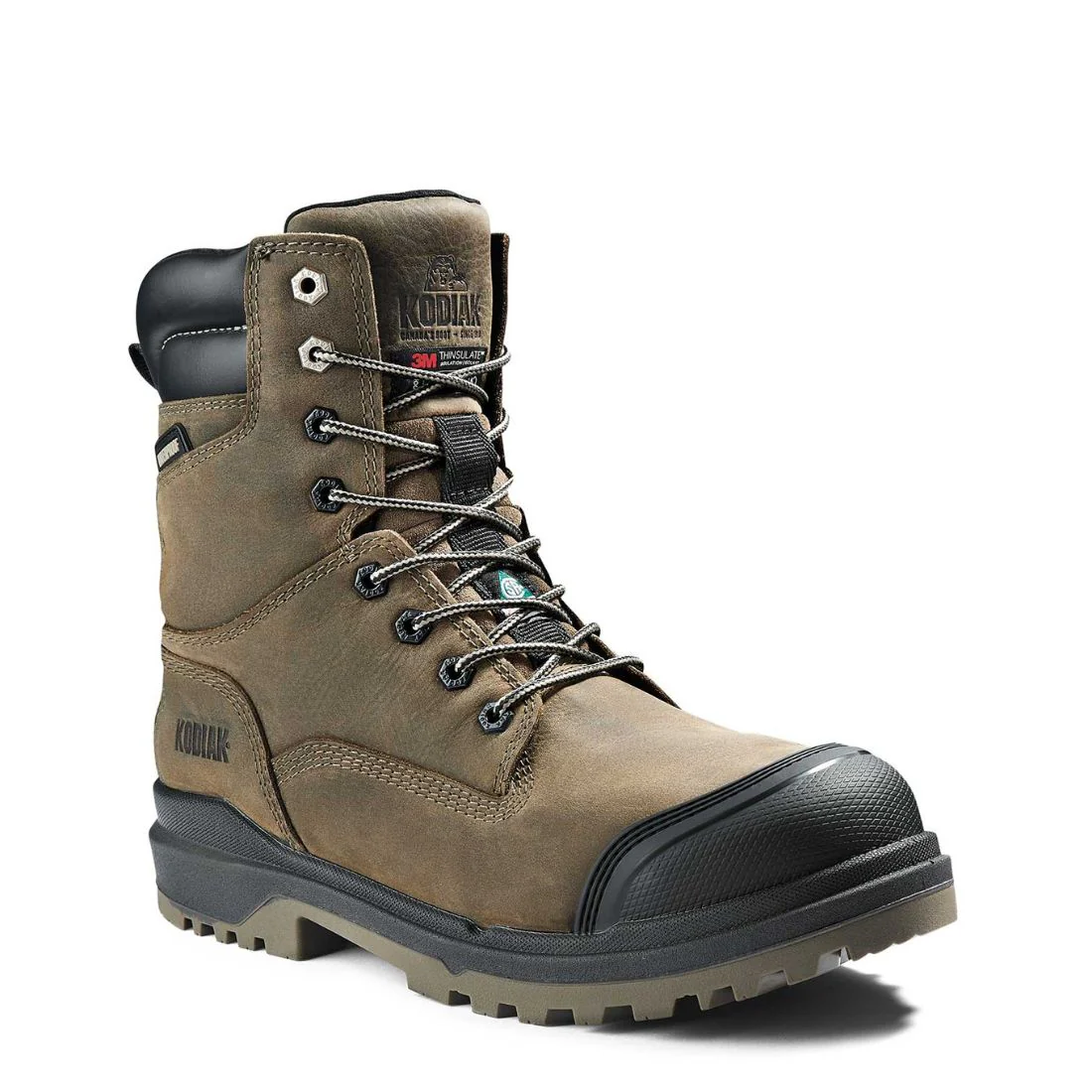 Kodiak Karluk Botte de travail imperméable à bout composite de 8 po pour hommes 8379FS - Brun - Image 2