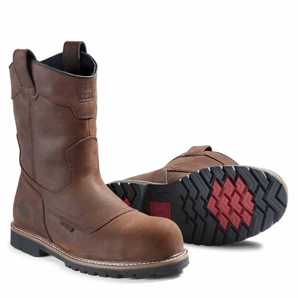 Kodiak McKinney Wellington Bottes de travail imperméables à enfiler à embout composite pour hommes KD0A4TERDBX - Brun - Image 6