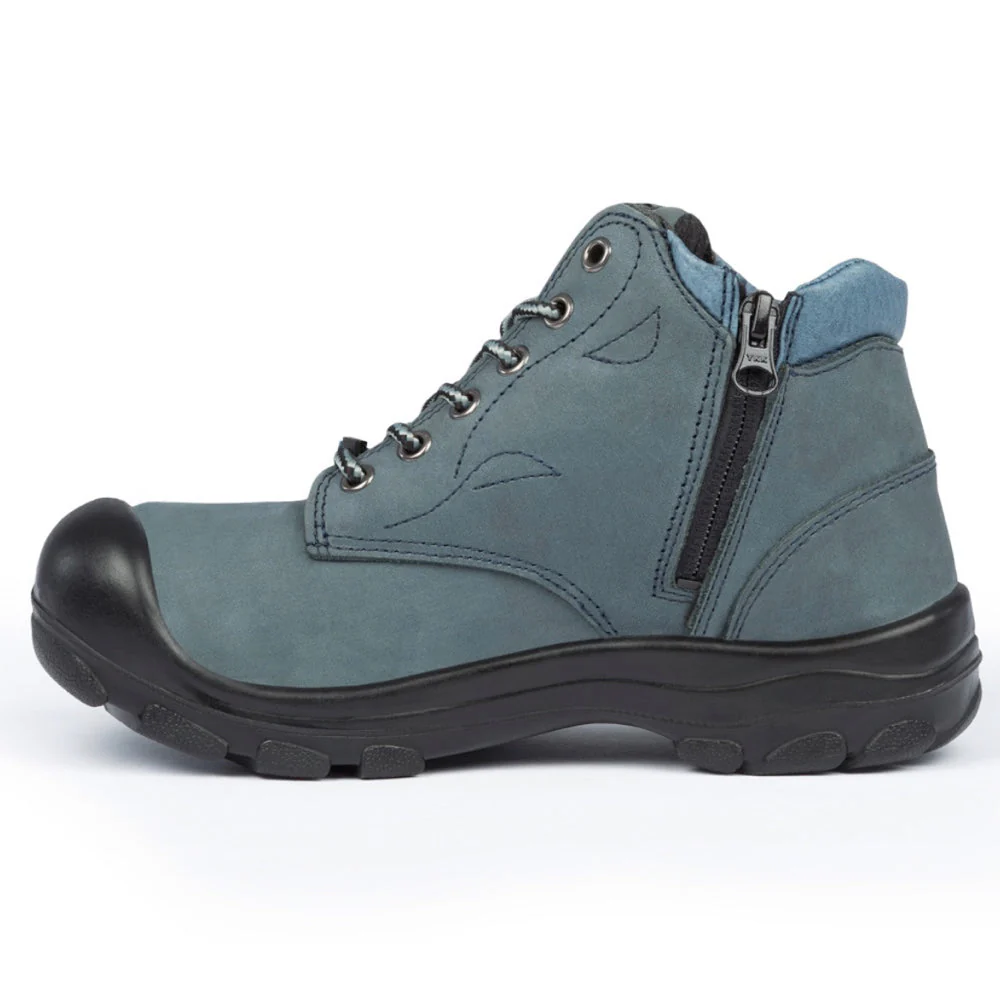 Botte de travail P&F S556 avec fermeture éclair latérale de 6 po pour femmes à embout en acier - Marine - Image 4