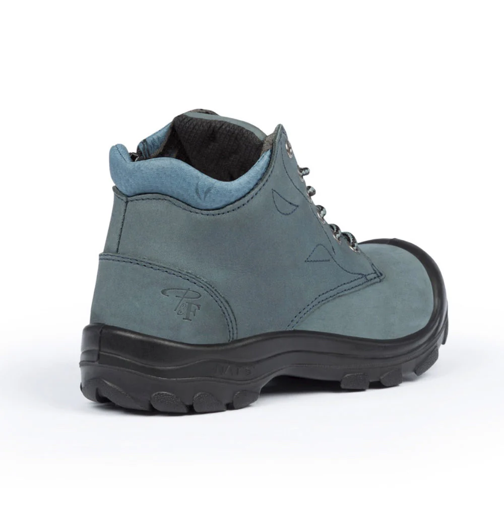 Botte de travail P&F S556 avec fermeture éclair latérale de 6 po pour femmes à embout en acier - Marine - Image 5