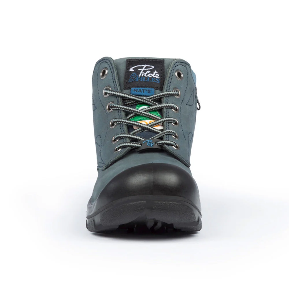 Botte de travail P&F S556 avec fermeture éclair latérale de 6 po pour femmes à embout en acier - Marine - Image 7