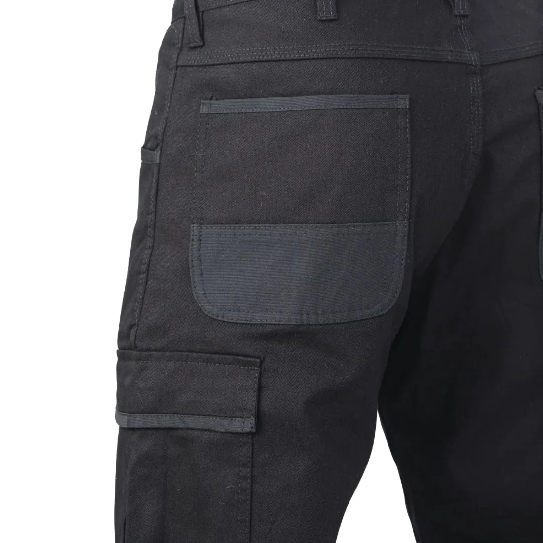 Pantalon cargo de sécurité haute visibilité en sergé coupe décontractée Tough Duck pour homme SP03 - Image 3