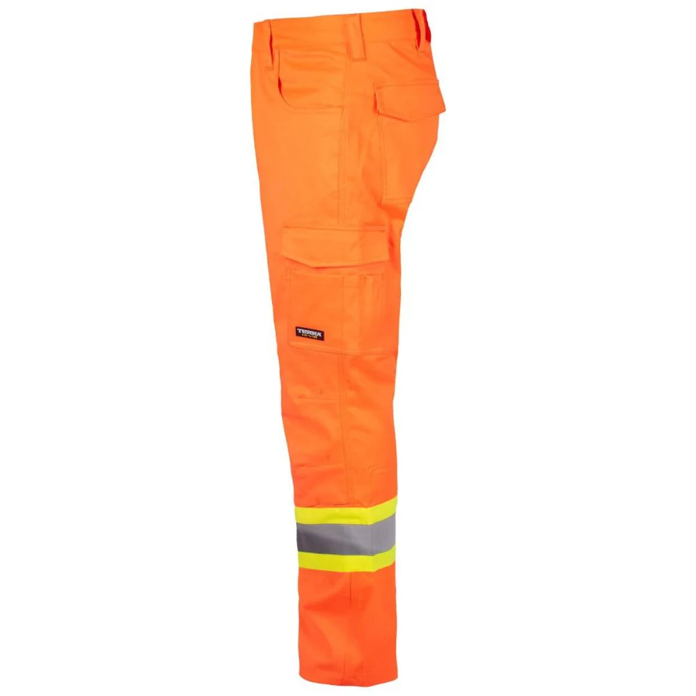 Pantalon cargo haute visibilité Terra pour hommes avec poches pour genouillères 116618 - Orange - Image 5