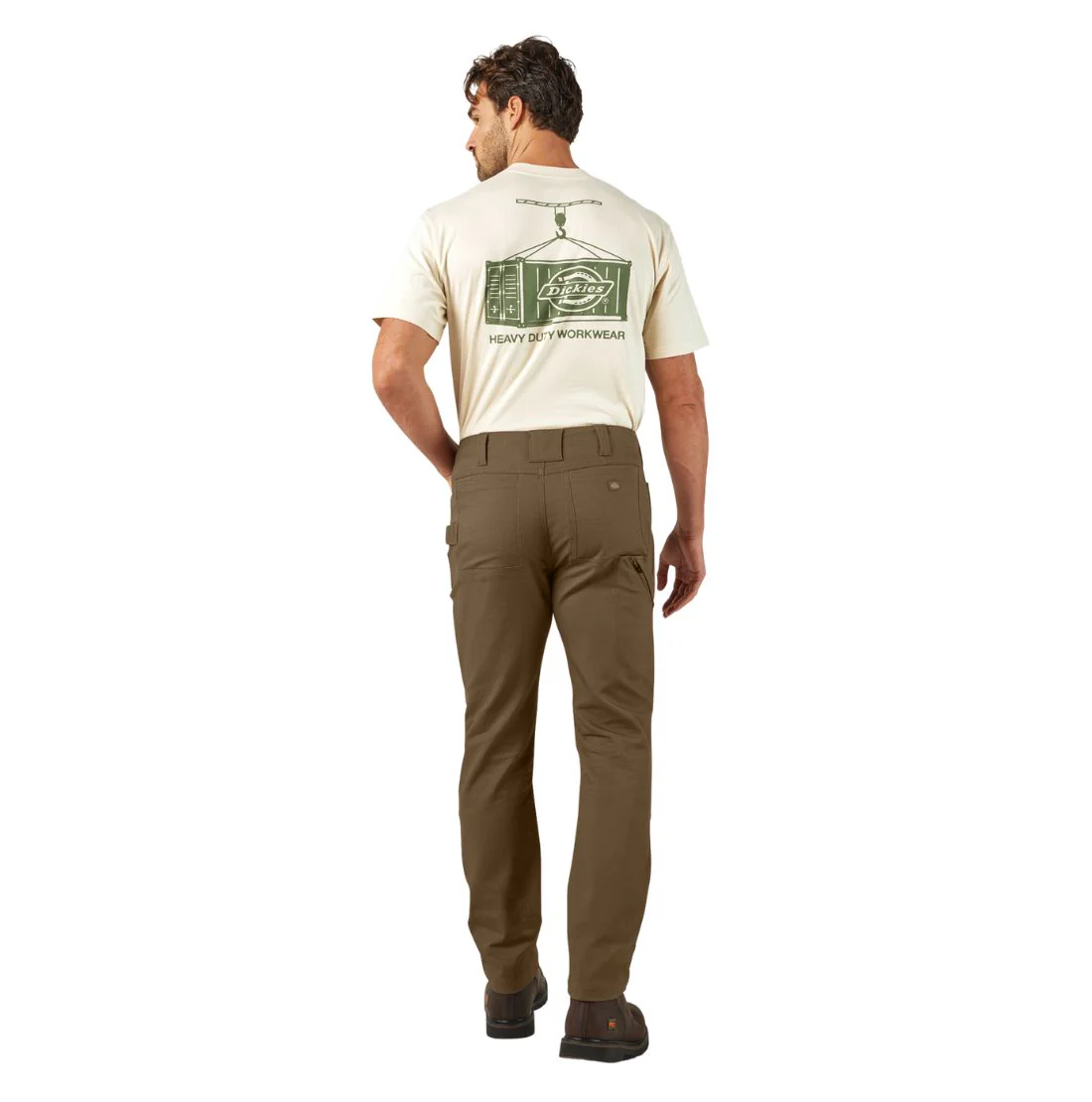 Pantalon de travail Dickies Tradebuilt Duck Canvas à double genou pour homme A861D - Brun - Image 5