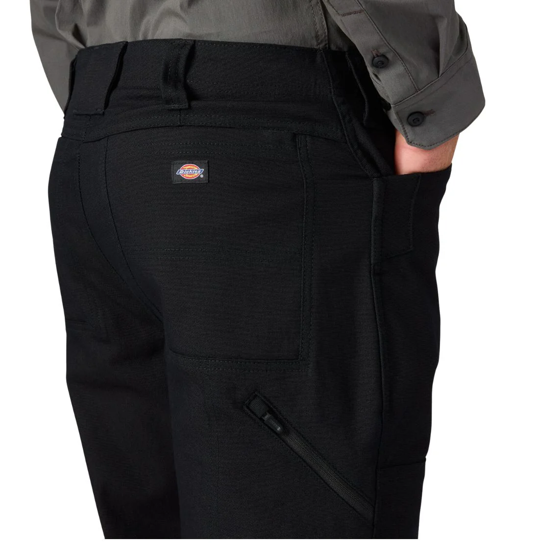 Pantalon de travail Dickies Tradebuilt Duck Canvas à double genou pour homme A861D - Noir - Image 2