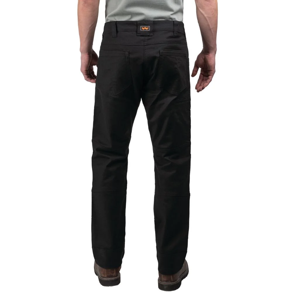 Pantalon de travail Walls Duck Ditchdigger toutes saisons en sergé à double genou pour hommes YP96 - Noir - Image 2