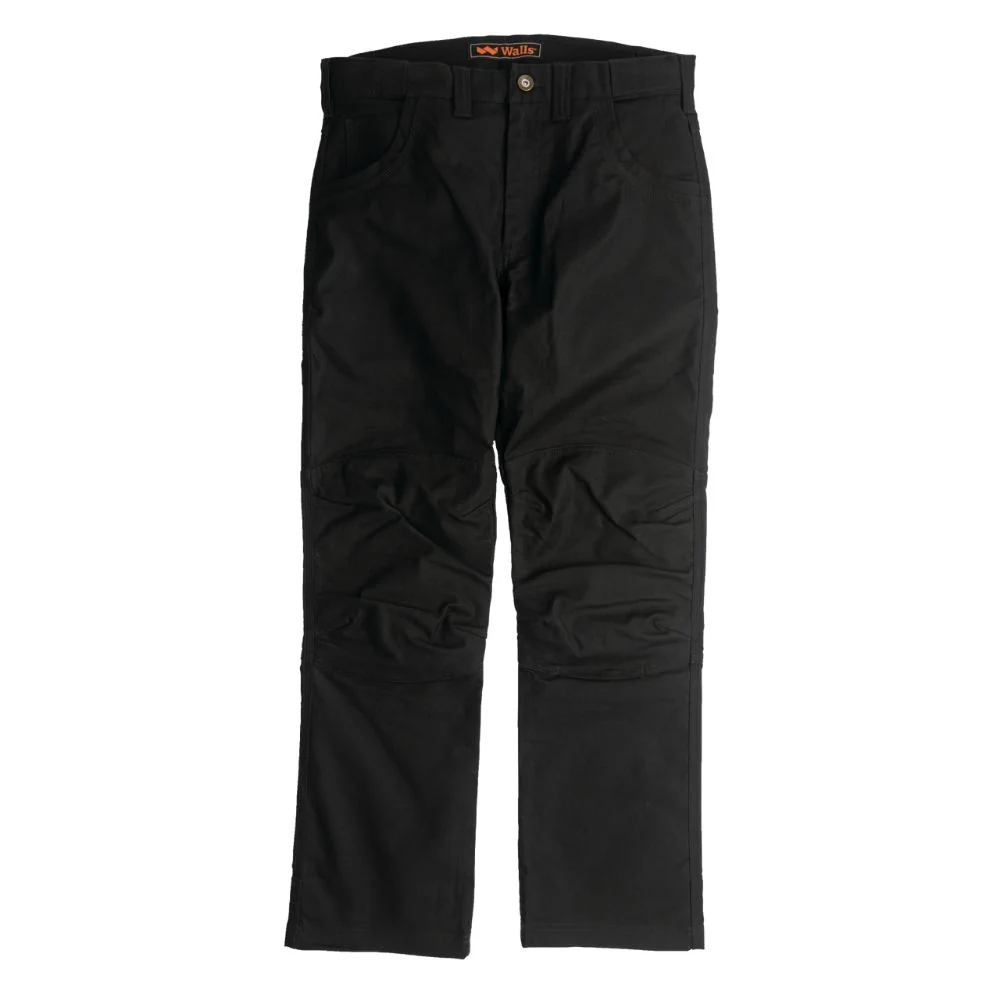 Pantalon de travail Walls Duck Ditchdigger toutes saisons en sergé à double genou pour hommes YP96 - Noir - Image 4