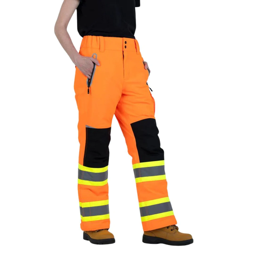 Pantalon utilitaire haute visibilité doublé CSA Forcefield pour femmes - Orange - Image 5