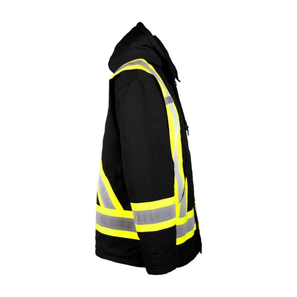 Parka de sécurité en toile d'hiver doublée Terra Hi-VIS 116568 - Noir - Image 3