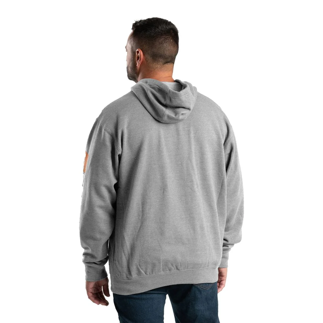 Pull à capuche à manches signature Berne pour hommes SP402 - Gris - Image 3