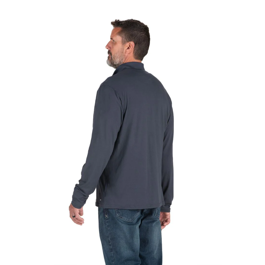 Pull mi-lourd Berne UPF 1/4 zip pour homme SH14 - Bleu marine - Image 2