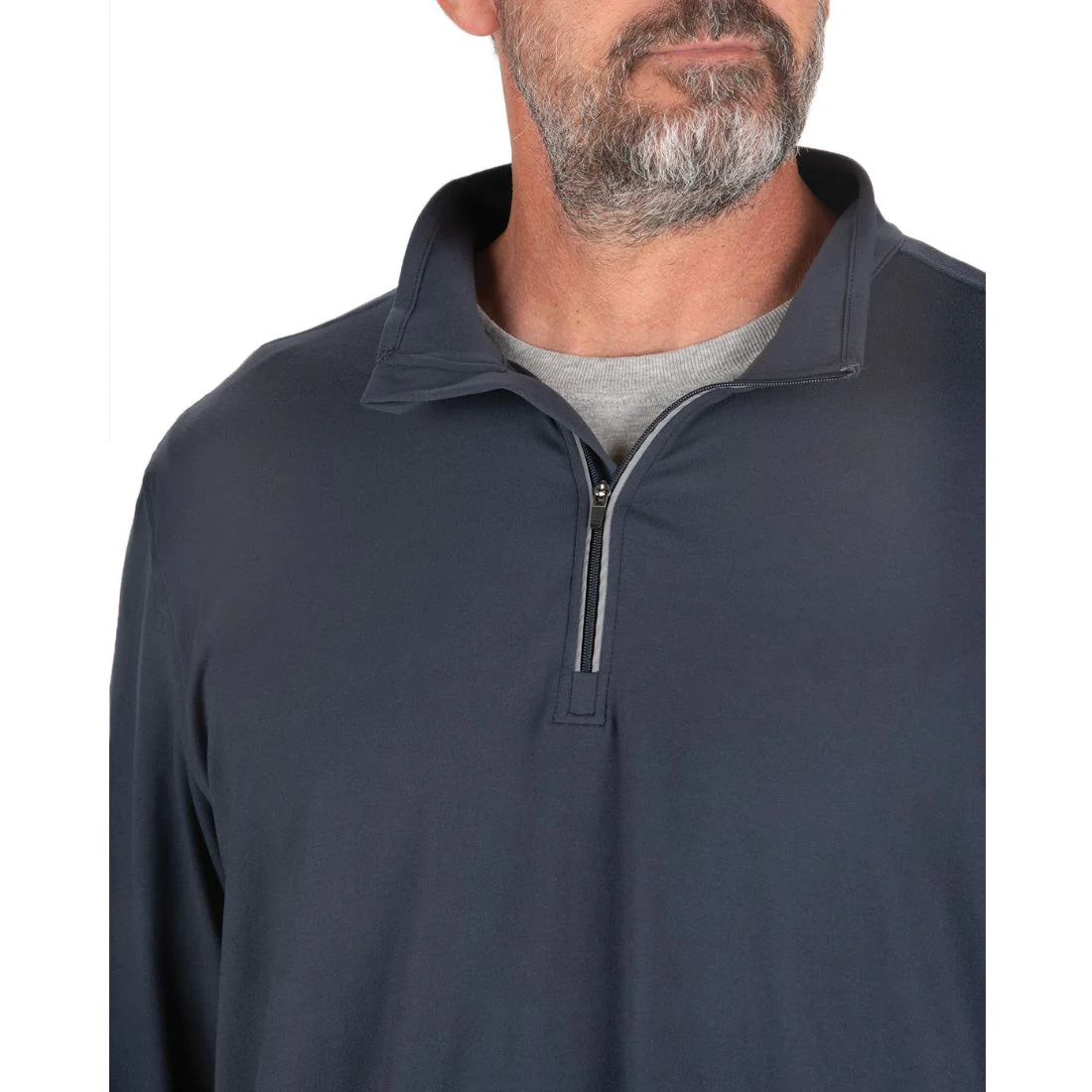 Pull mi-lourd Berne UPF 1/4 zip pour homme SH14 - Bleu marine - Image 4