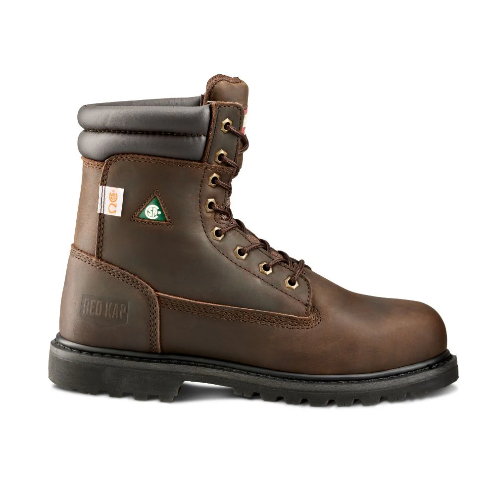 Bottes de sécurité au travail Red Kap de 8 po à embout d'acier CF23100ABR - Brun - Image 2