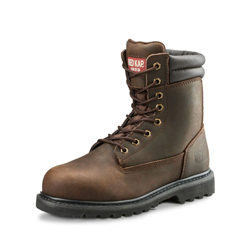 Bottes de sécurité au travail Red Kap de 8 po à embout d'acier CF23100ABR - Brun - Image 3