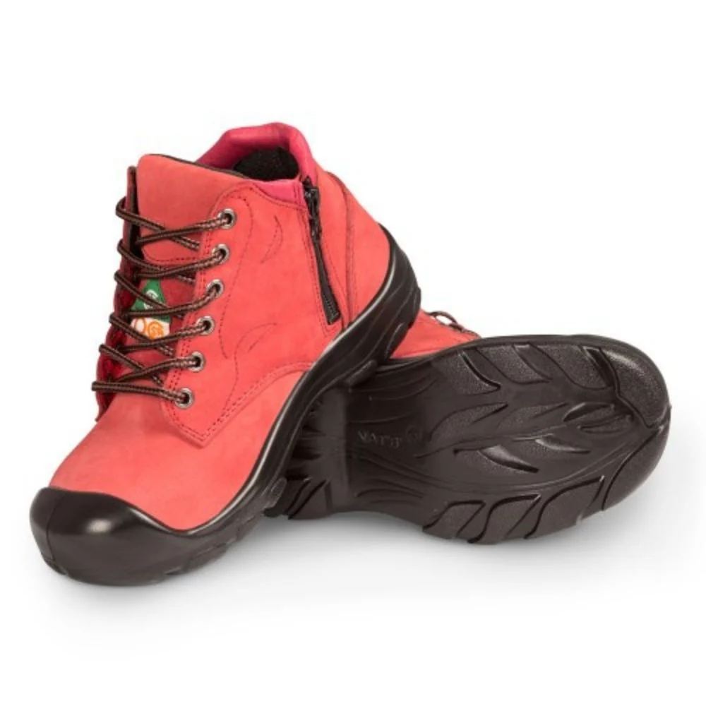 Botte de sécurité S556 Rouge P&F's pour femme de 15 cm, à embout d'acier - rouge - Image 2