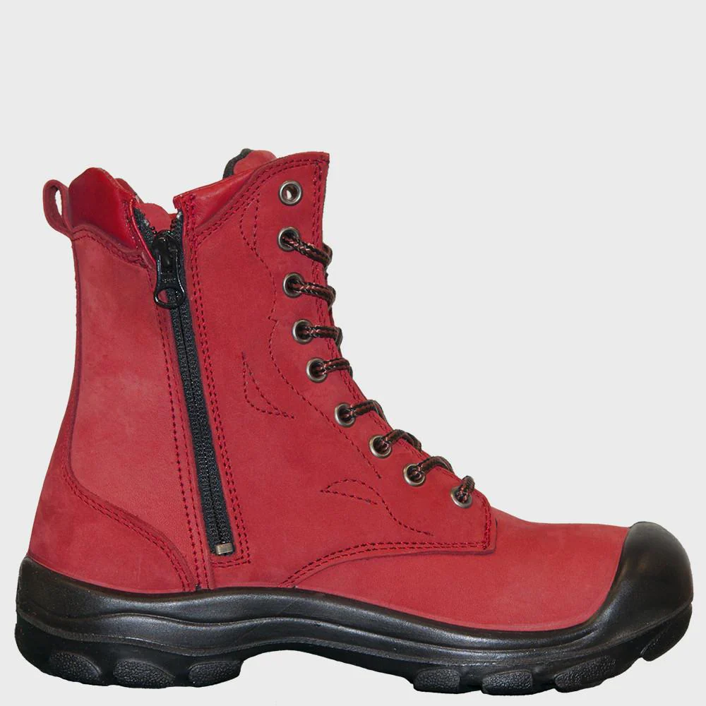 Botte de sécurité S558 Rouge Nat's pour femme de 20 cm, à embout d'acier - rouge - Image 2