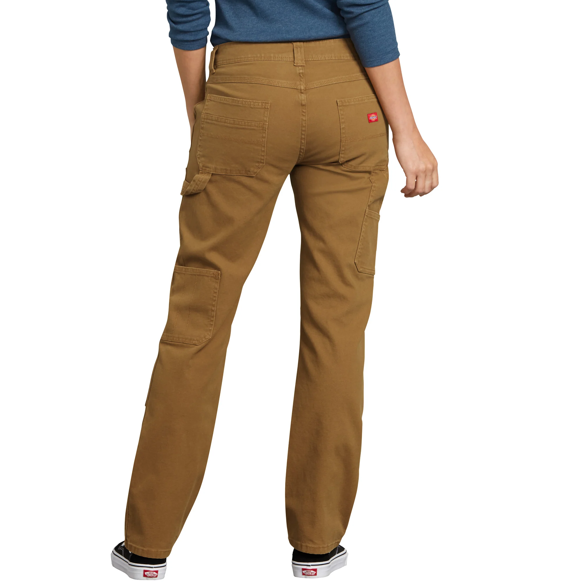 Dickies Pantalon de travail de charpentier extensible à double genou avant pour femme FD2500RBD - marron - Image 3