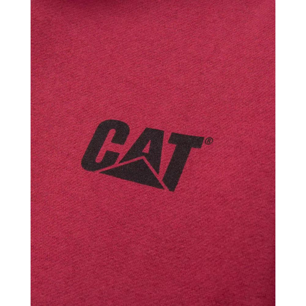 Sweat à capuche avec bannière de marque CAT pour hommes - Rouge 1910709 - Image 7