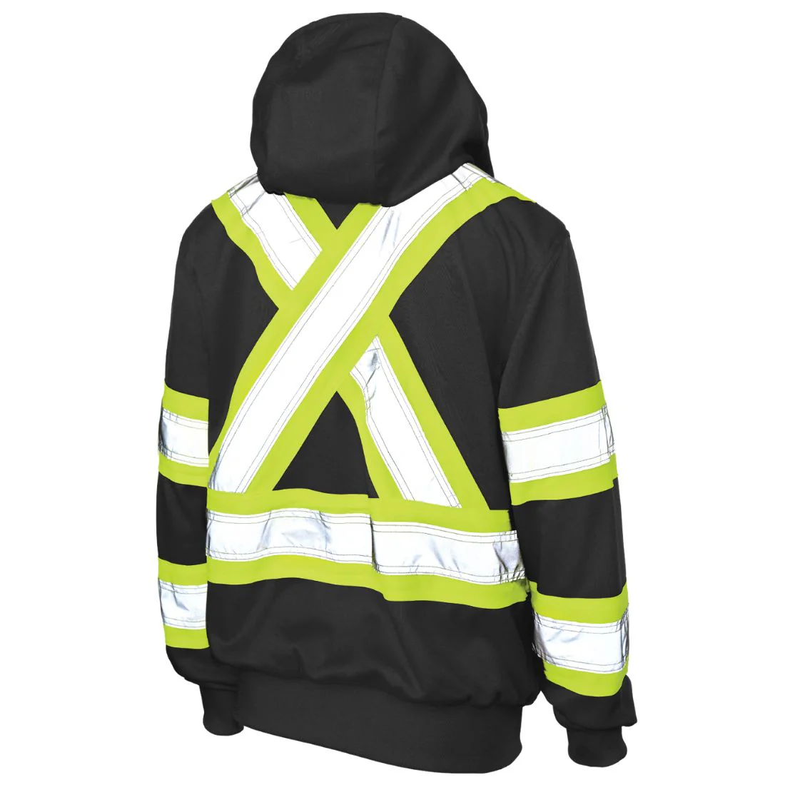 Sweat à capuche de sécurité haute visibilité en molleton pour femmes Tough Duck SJ42 - Noir - Image 2