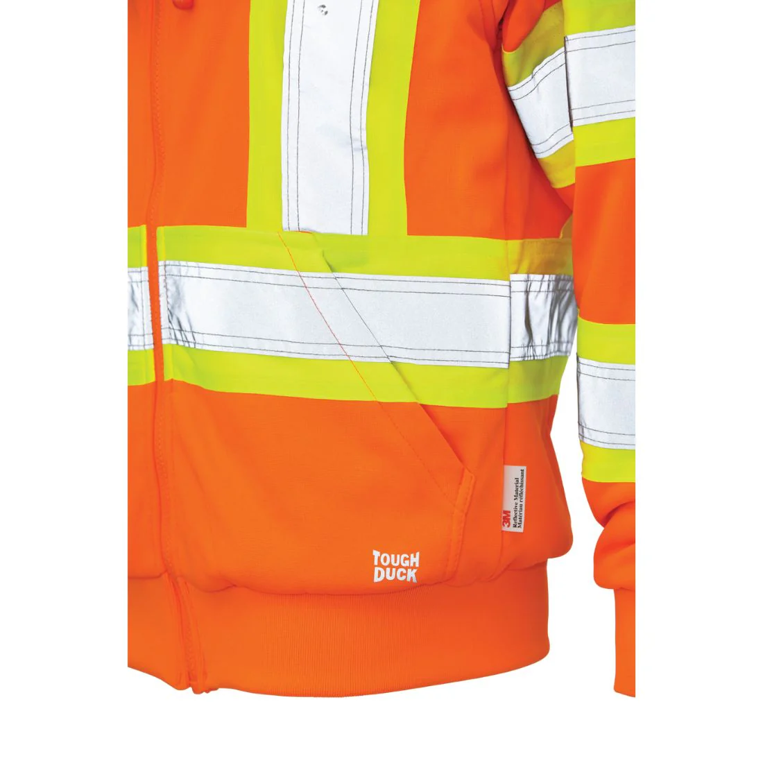 Sweat à capuche de sécurité haute visibilité en molleton pour femmes Tough Duck SJ42 - Orange - Image 3