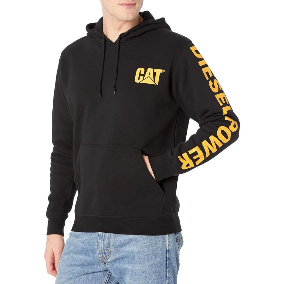 Sweat à capuche de travail Diesel Power pour homme CAT 1090036 - Noir - Image 2
