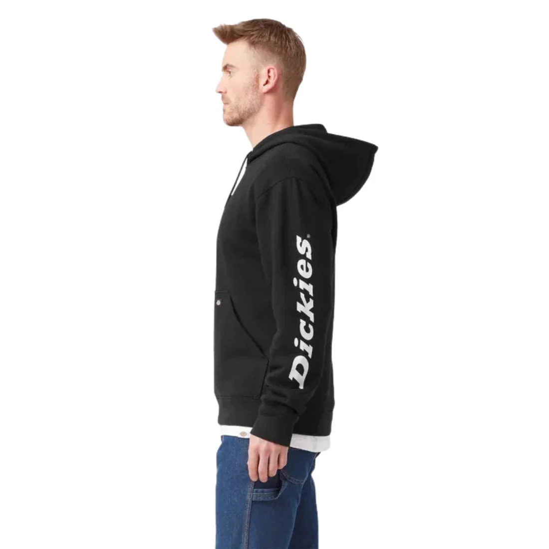 Sweat à capuche Dickies pour homme, déperlant, avec logo sur les manches, TW22B - Noir - Image 3