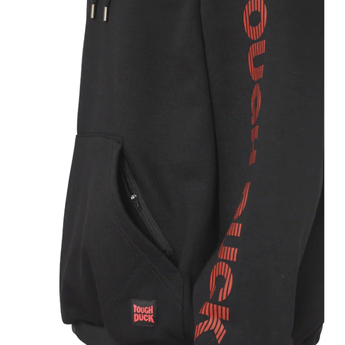 Sweat à capuche graphique Tough Duck pour homme WJ40 - Noir - Image 3