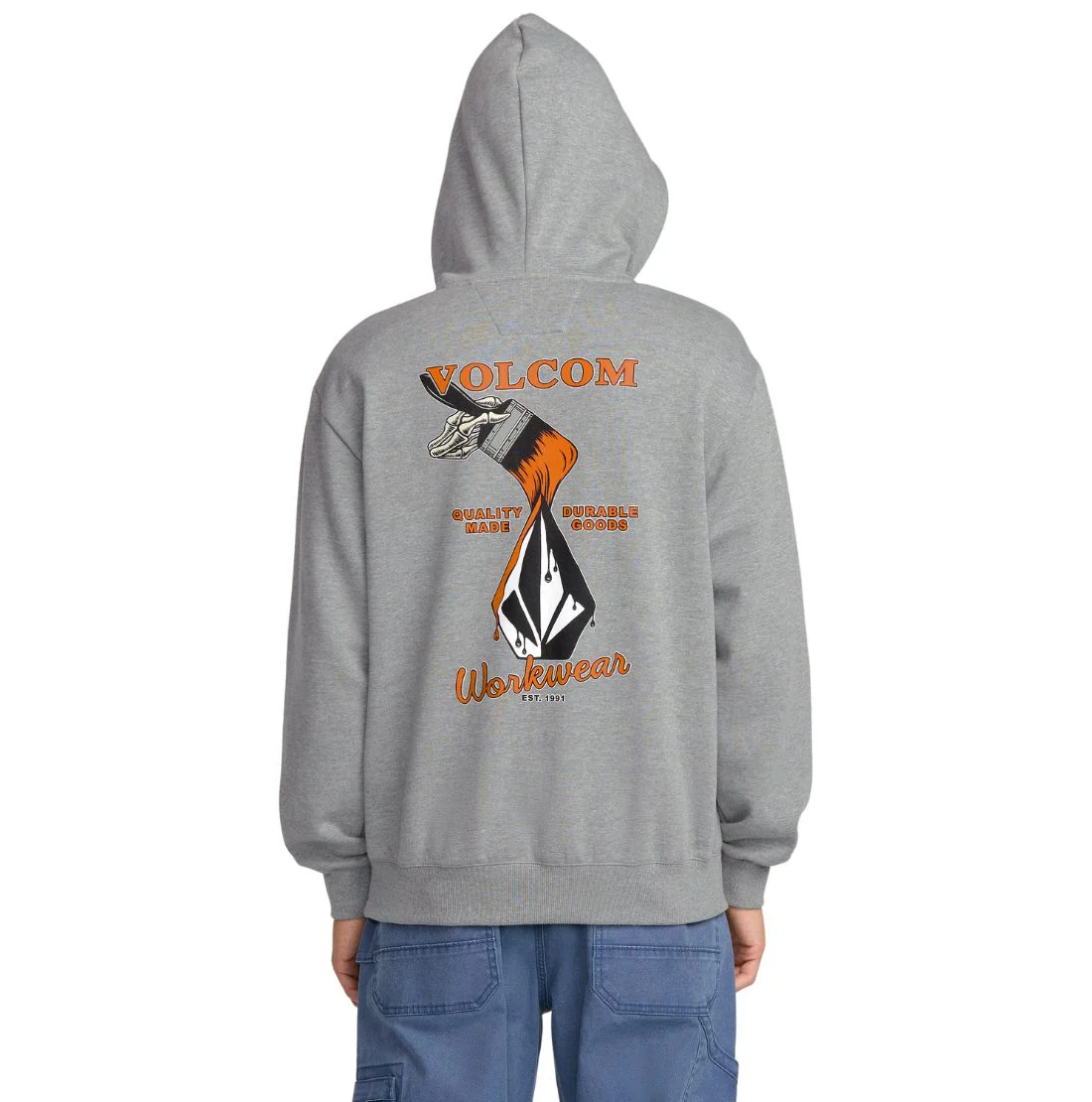 Sweat à capuche graphique Volcom pour homme A4132503 - Gris - Image 4