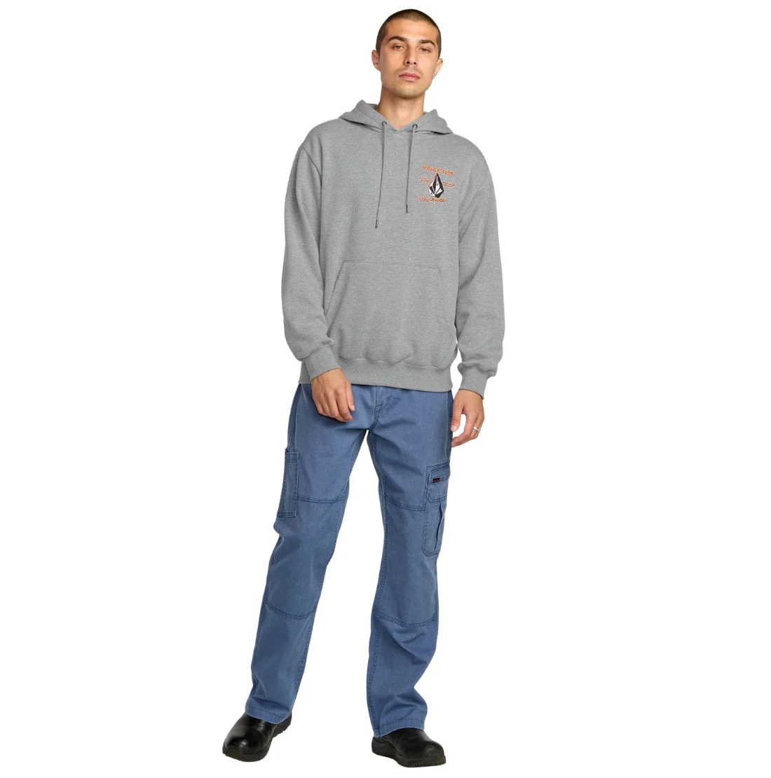 Sweat à capuche graphique Volcom pour homme A4132503 - Gris - Image 6