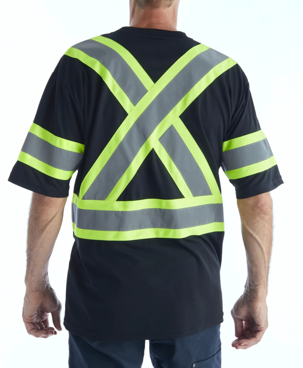 T-shirt de travail à haute visibilité, à manches courtes 116524bk - noir - Image 2