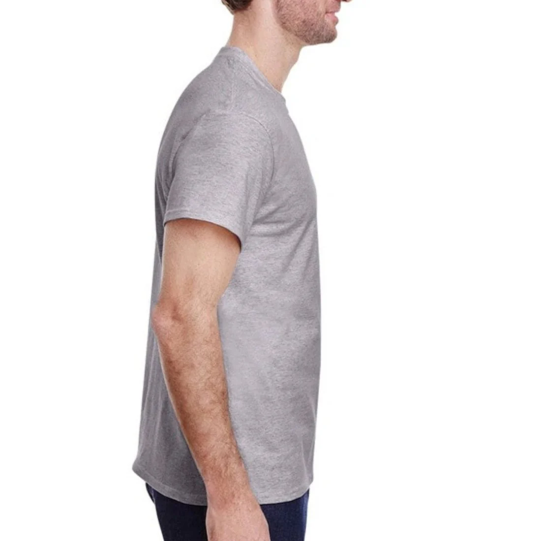 T-shirt à manches courtes et col ras du cou Gildan G500 pour hommes - GRIS - Image 3