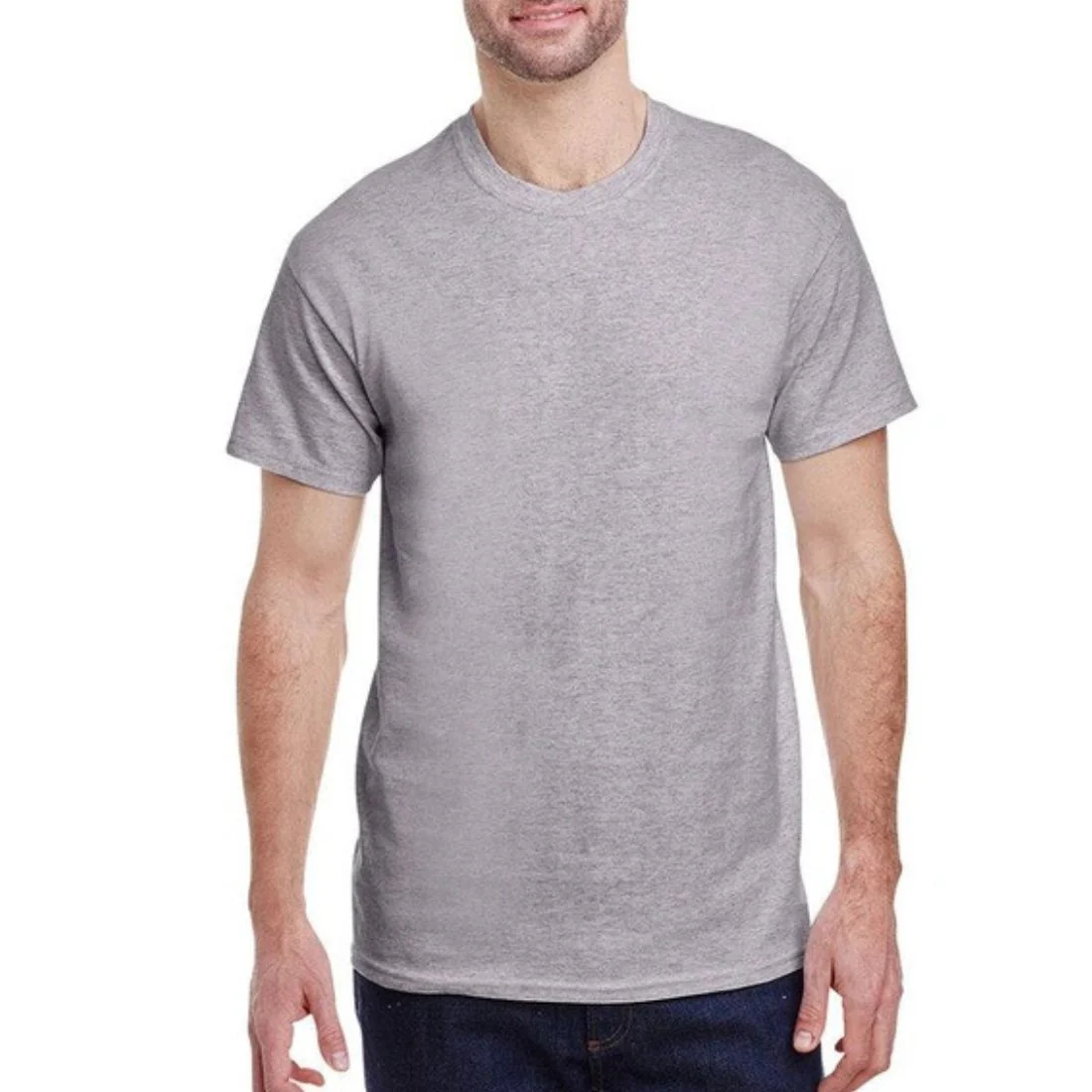 T-shirt à manches courtes et col ras du cou Gildan G500 pour hommes - GRIS - Image 4