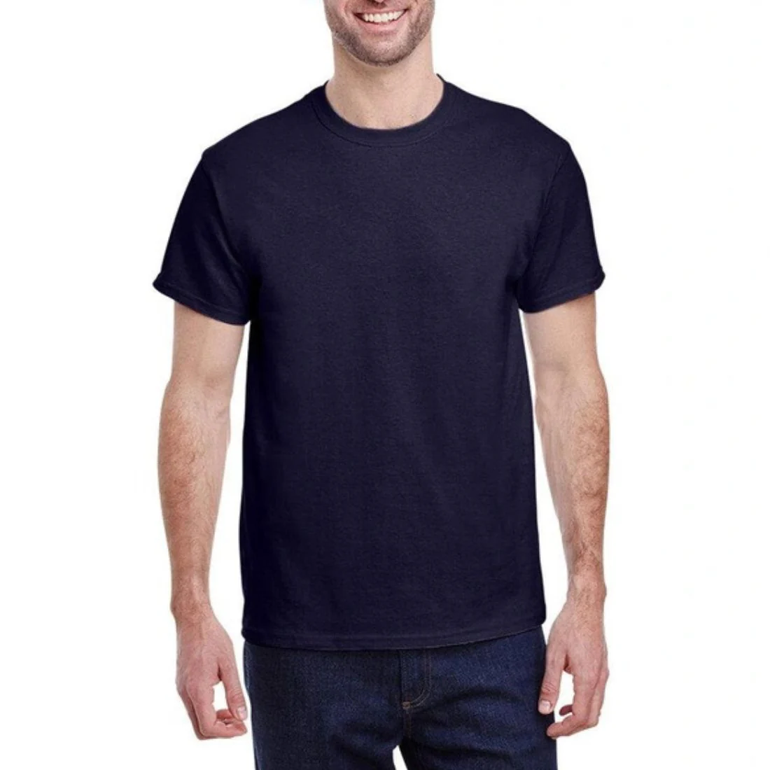 T-shirt à manches courtes et col ras du cou Gildan G500 pour hommes - MARINE - Image 2