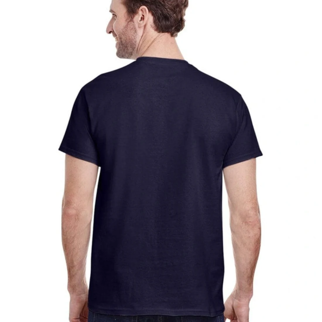 T-shirt à manches courtes et col ras du cou Gildan G500 pour hommes - MARINE - Image 3