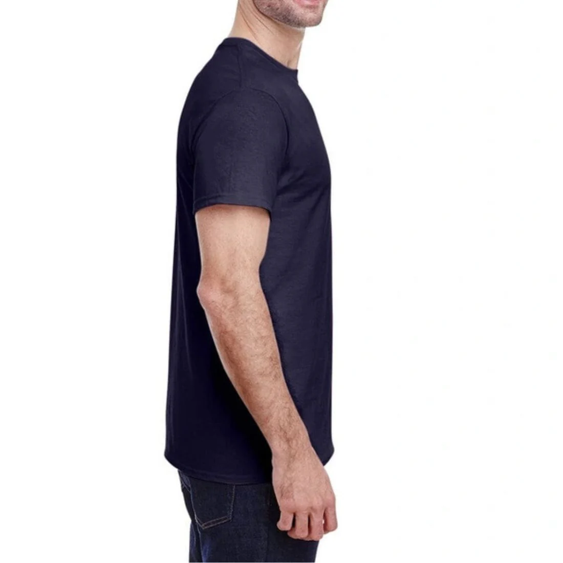 T-shirt à manches courtes et col ras du cou Gildan G500 pour hommes - MARINE - Image 4