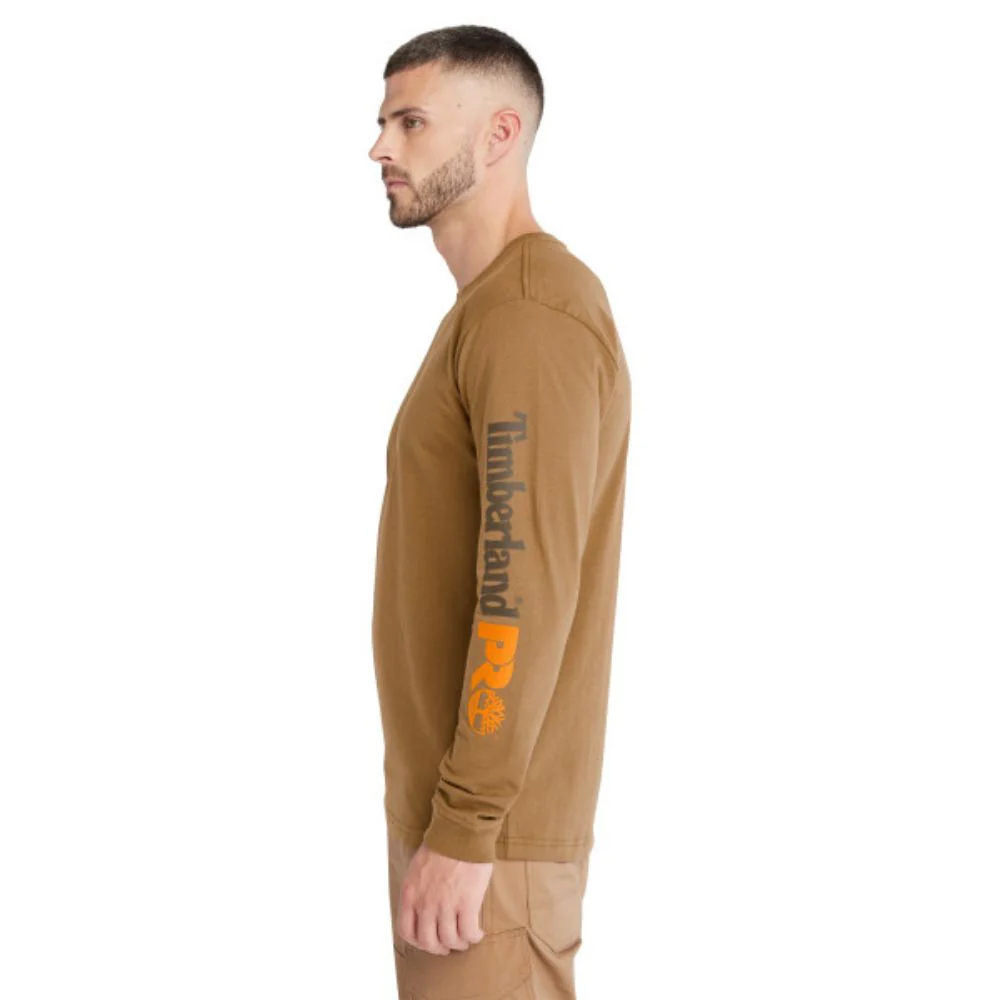 T-shirt à manches longues Timberland PRO Core Logo pour hommes - Blé - Image 4