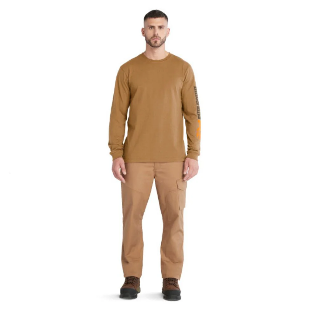 T-shirt à manches longues Timberland PRO Core Logo pour hommes - Blé - Image 5