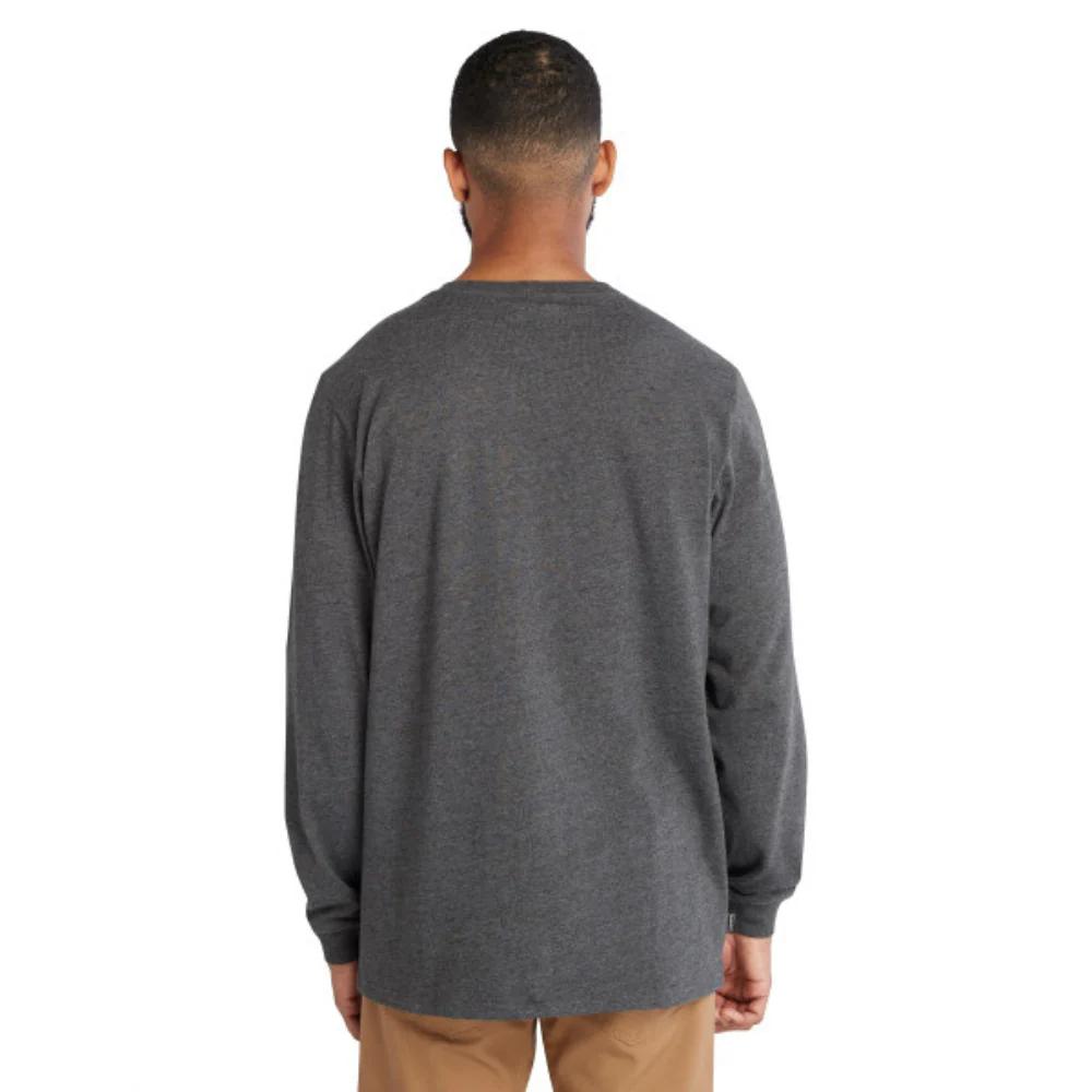 T-shirt à manches longues Timberland PRO pour hommes Core Logo - Gris - Image 2