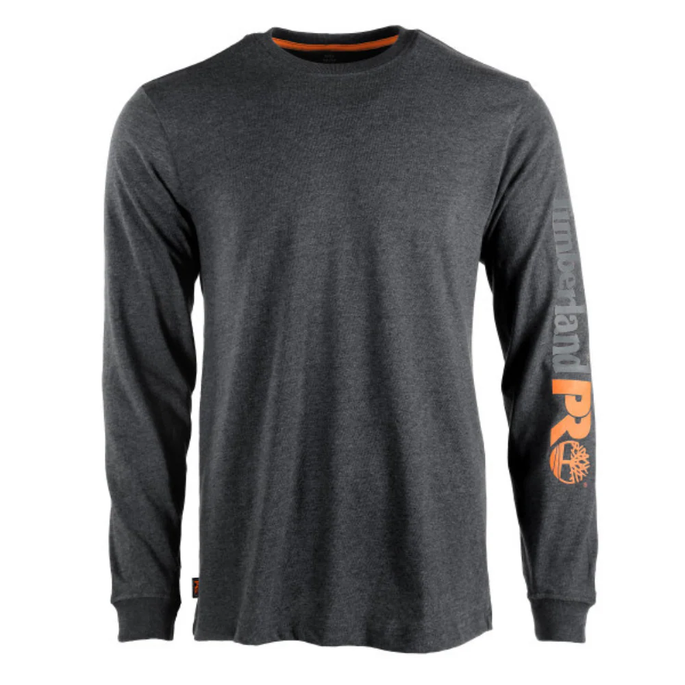 T-shirt à manches longues Timberland PRO pour hommes Core Logo - Gris - Image 7