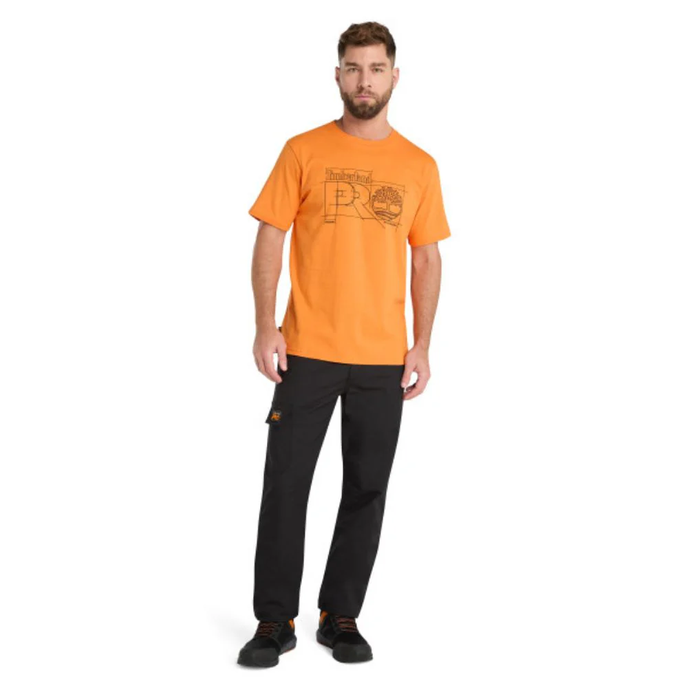 T-shirt de travail à manches courtes Innovation Pro Blueprint Timberland PRO® pour hommes - Orange - Image 6