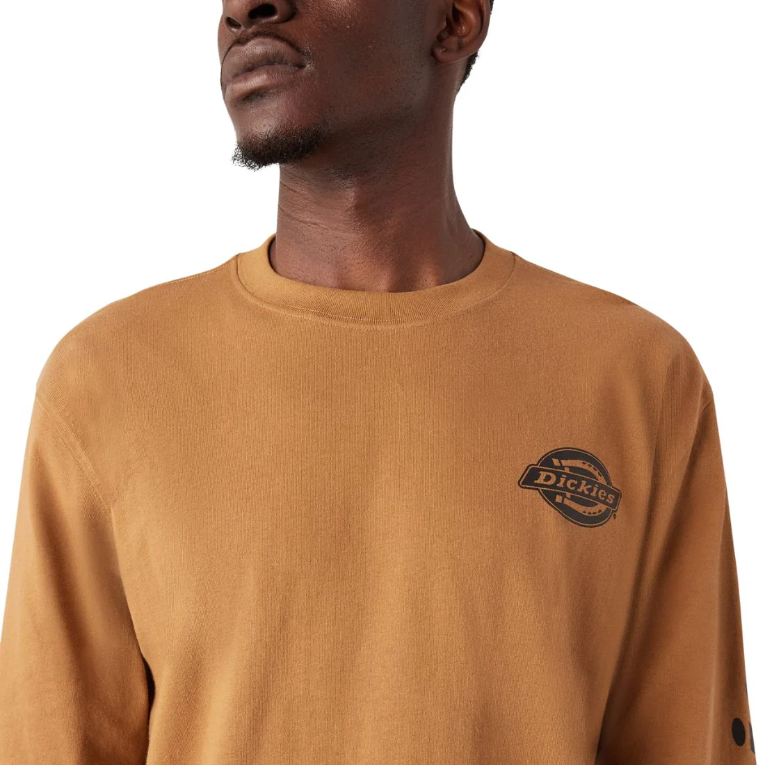 T-shirt de travail à manches longues Dickies Heavyweight Logo pour homme WL22C - Bronze - Image 5