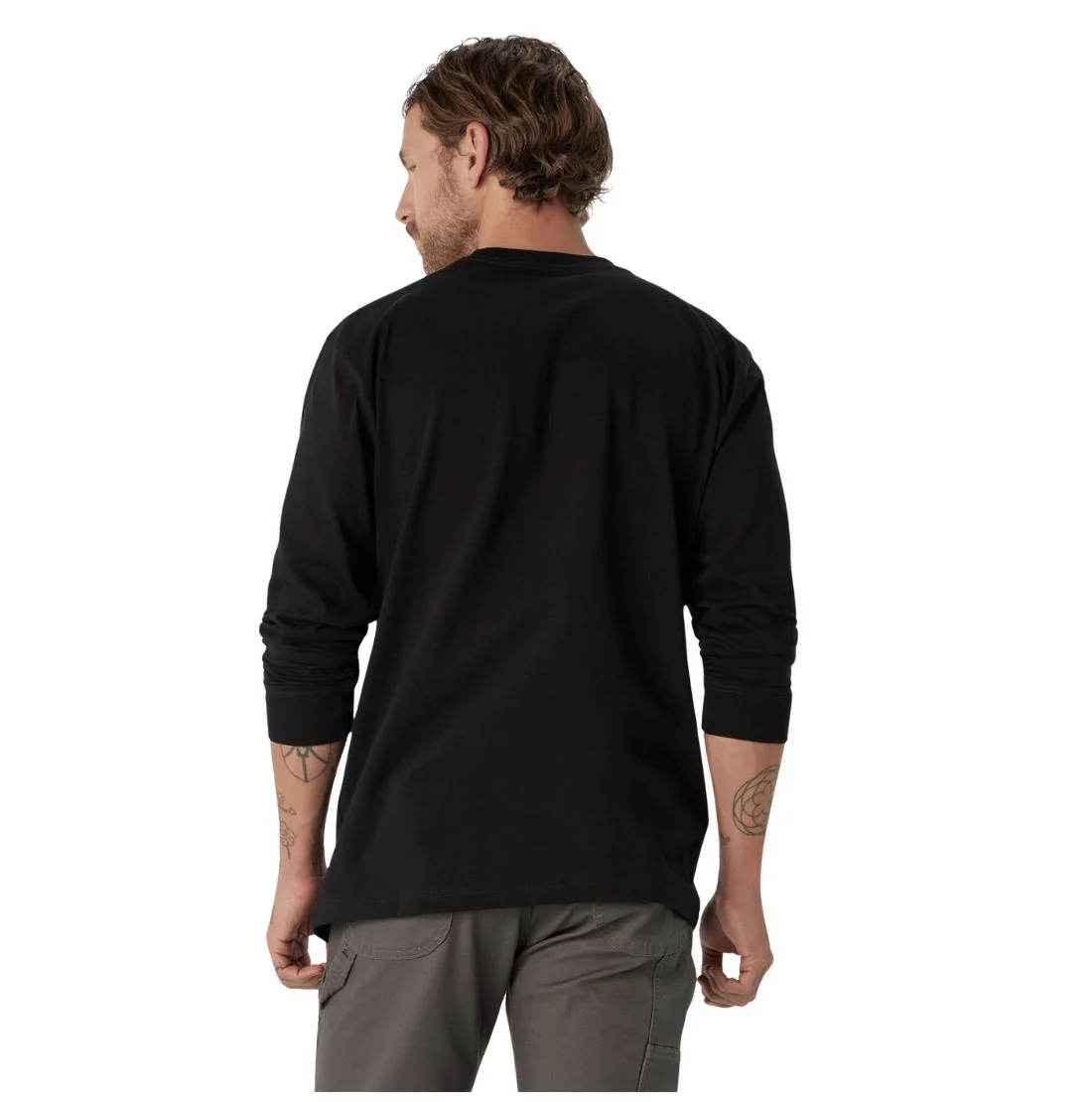 T-shirt de travail à manches longues Dickies Heavyweight Logo pour homme WL22C - Noir - Image 2