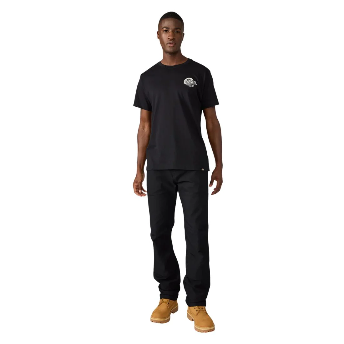 T-shirt de travail Dickie pour homme, manches courtes, motif graphique haute vitesse A87I7 - Noir - Image 3