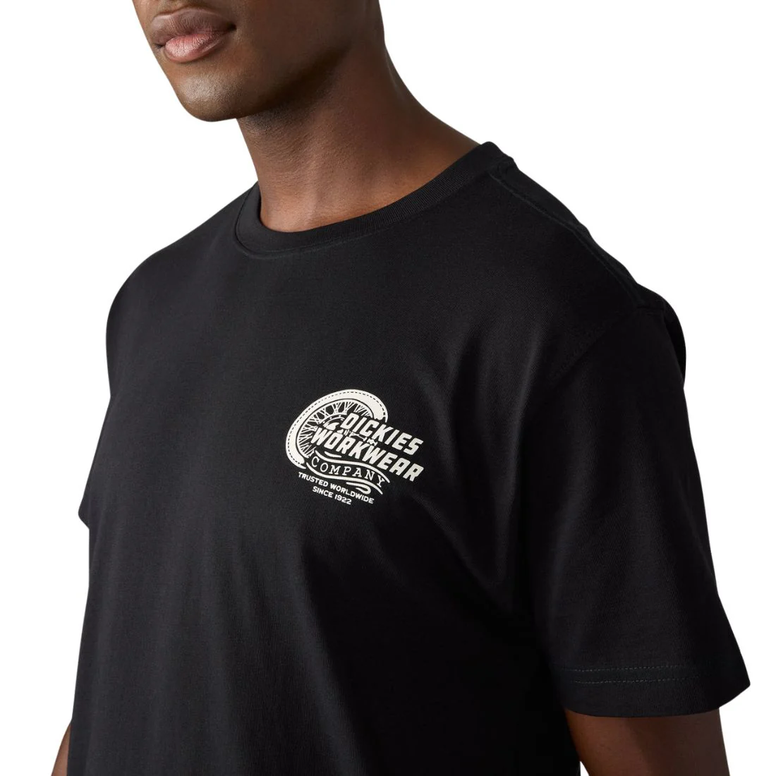 T-shirt de travail Dickie pour homme, manches courtes, motif graphique haute vitesse A87I7 - Noir - Image 4