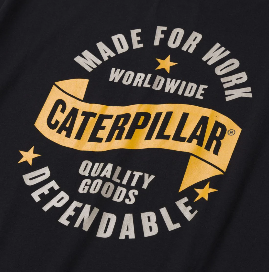 T-shirt graphique à manches courtes pour homme CAT 1010060 - Noir - Image 4